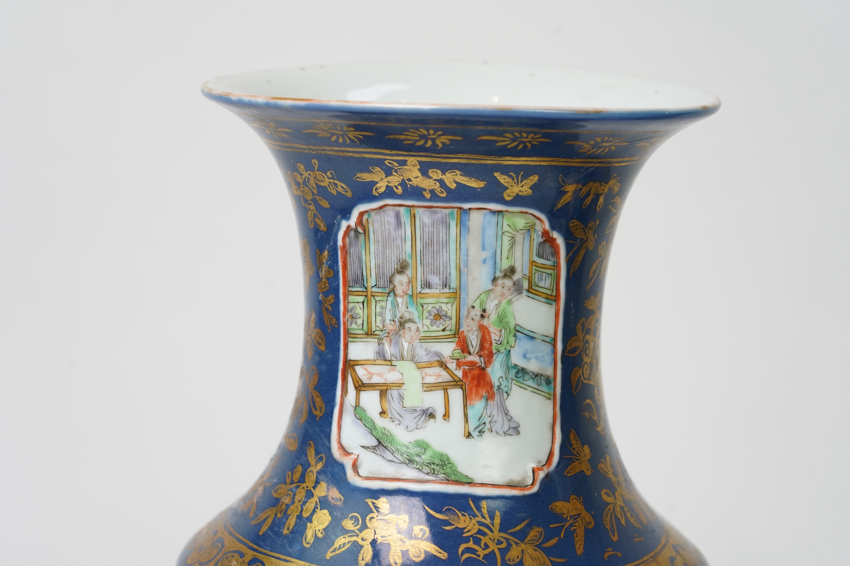 A pair of Chinese ‘warriors’ vases, early 20th century